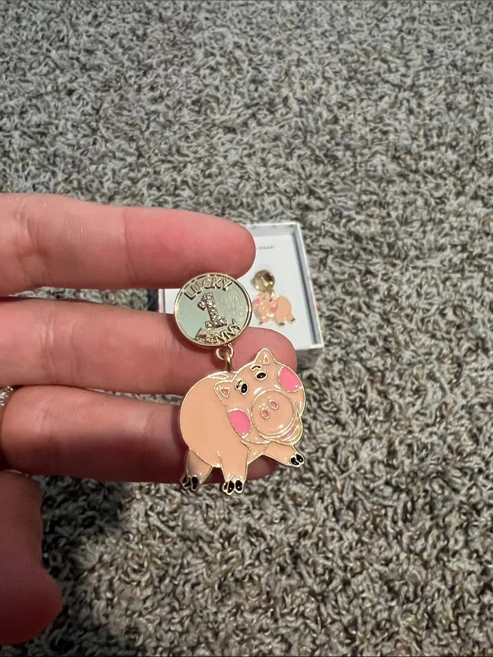 BaubleBar Pixar Pink Piglet Drop Earrings for Kids